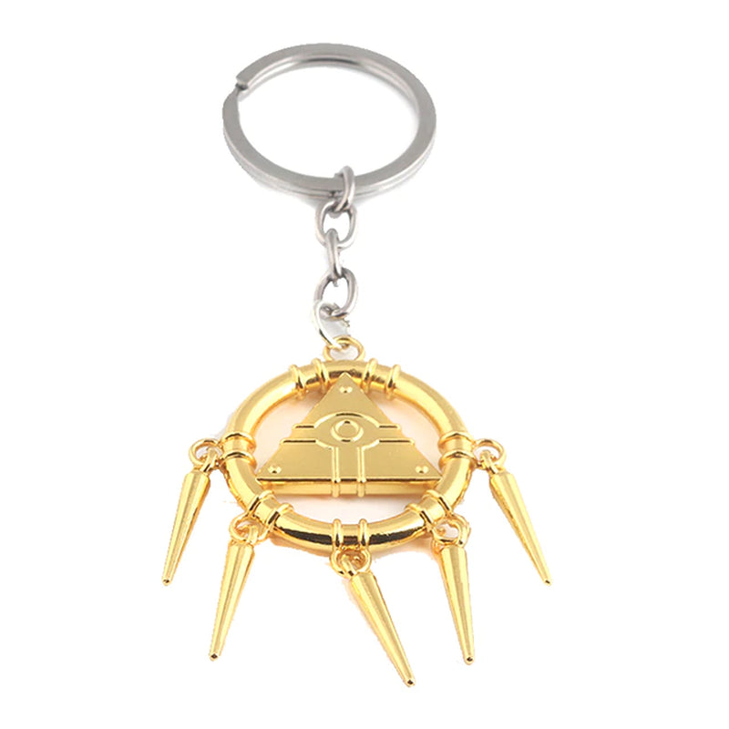 Yu-Gi-Oh - Yugi Muto Millenium Puzzle, Millennium Wheel Wisdom Keychains & Necklaces