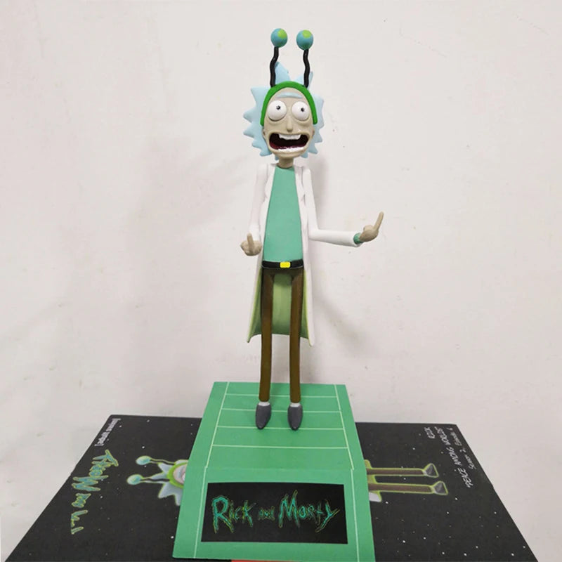16Cm Rick Sanchez Action Figure Middle Finger Peace Collection