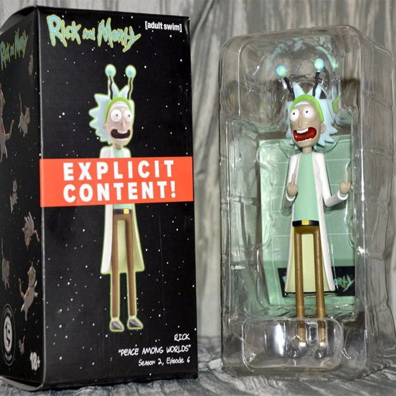 16Cm Rick Sanchez Action Figure Middle Finger Peace Collection