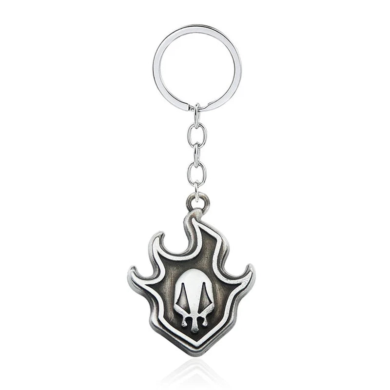 Bleach - Keychain Kurosaki Ichigo Ulquiorra Mask Sword Metal Pandent Keyring for Women Men Car Jewelry Fan Cosplay Prop