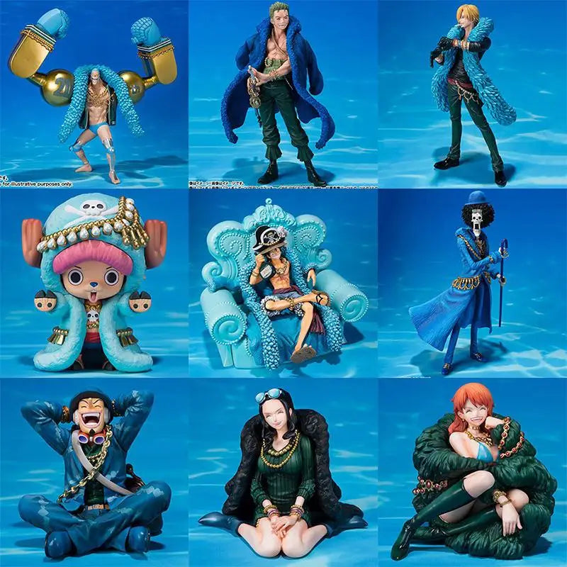 One Piece -  Luffy, Zoro, Chopper, Sanji, Robin, Franky, Usopp, Nami & Brook Action Figures PVC Model