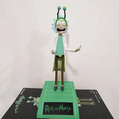 16Cm Rick Sanchez Action Figure Middle Finger Peace Collection 
