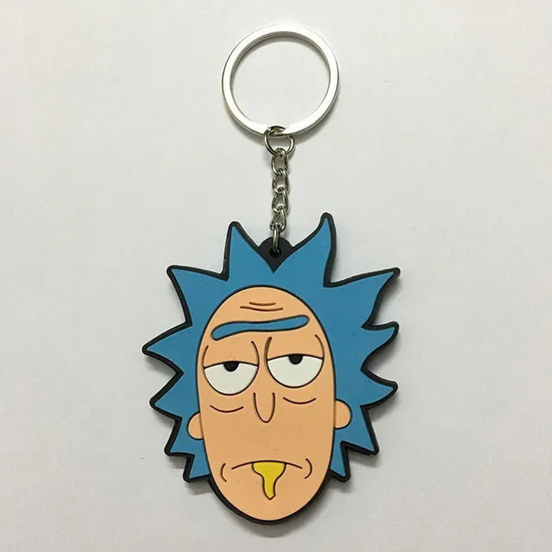 Cartoon Rick and Morty Keychain