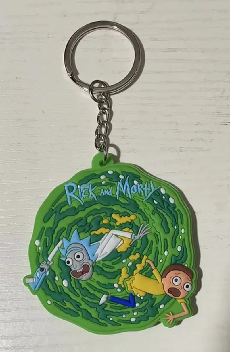 Cartoon Rick and Morty Keychain