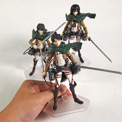 Attack on Titan - Eren Jaeger 207 Mikasa Ackerman 203 Levi Ackerman 213 Action Figure Collectible