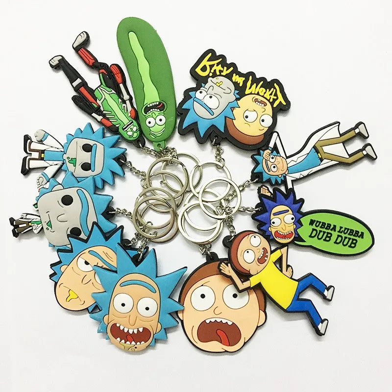 Cartoon Rick and Morty Keychain