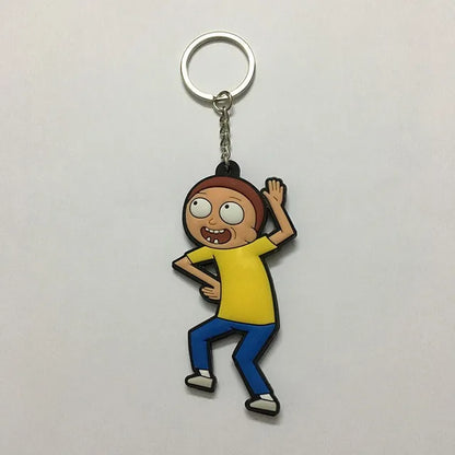 Cartoon Rick and Morty Keychain