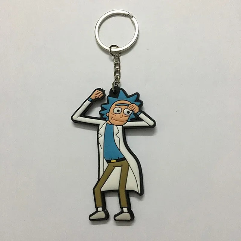 Cartoon Rick and Morty Keychain