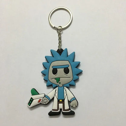 Cartoon Rick and Morty Keychain