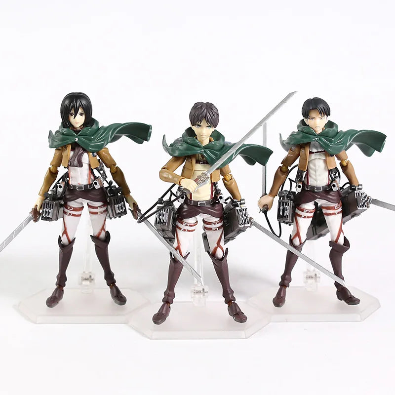 Attack on Titan - Eren Jaeger 207 Mikasa Ackerman 203 Levi Ackerman 213 Action Figure Collectible