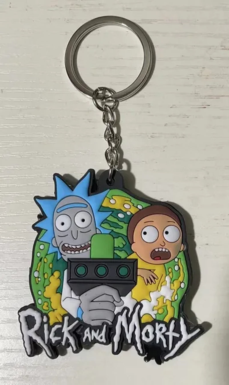 Cartoon Rick and Morty Keychain