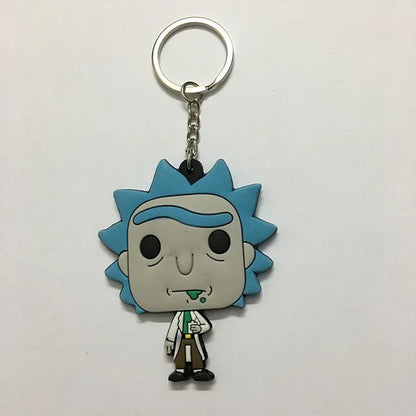 Cartoon Rick and Morty Keychain