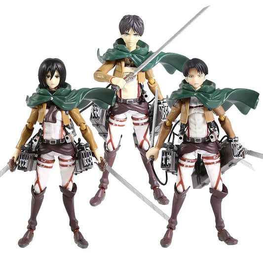 Attack on Titan - Eren Jaeger 207 Mikasa Ackerman 203 Levi Ackerman 213 Action Figure Collectible