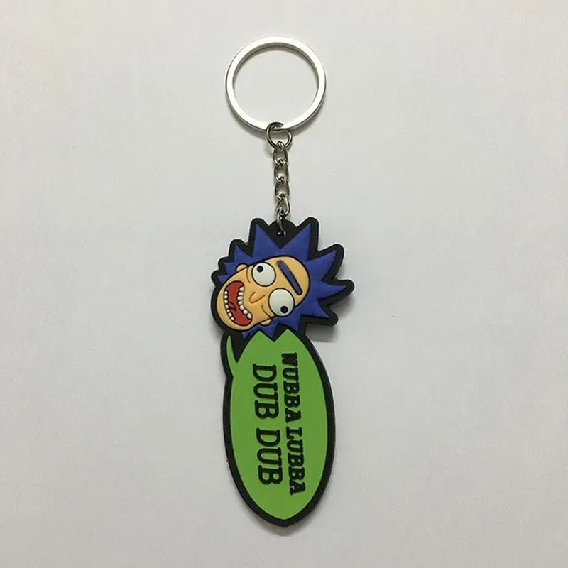 Cartoon Rick and Morty Keychain